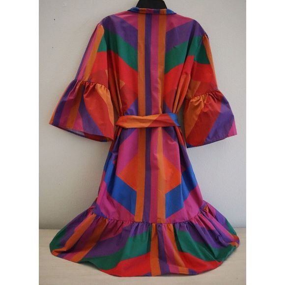 Farm Rio 295672 Women's Sz Small Multicolor Amanda Stripes Mini Dress - Picture 5 of 16